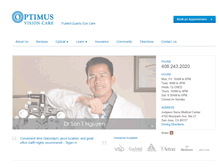 Tablet Screenshot of optimusvisioncare.com